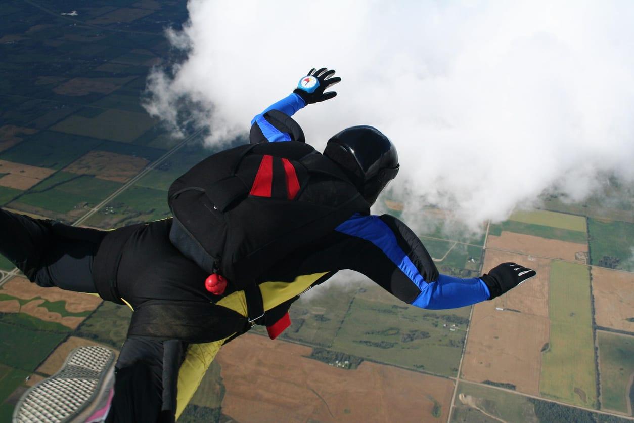 Skydiver in freefall – skydive