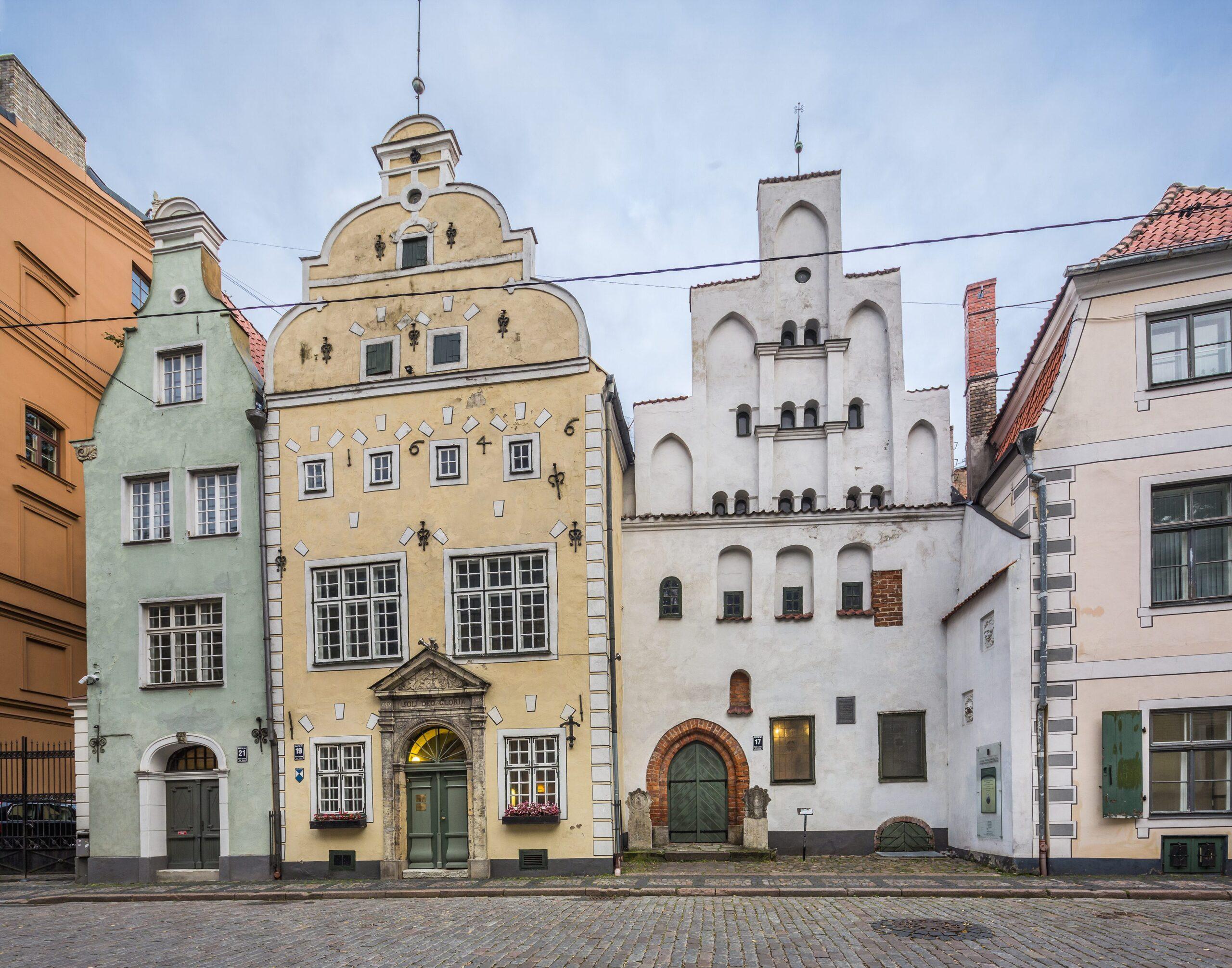 View of typical houses known as Three Brothers